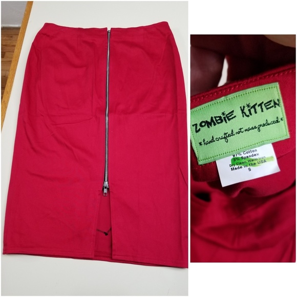 Zombie Kitten Originals Red Coffin skirt in S - Picture 2 of 2